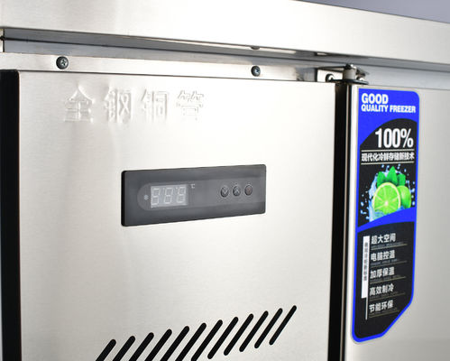 Réfrigérateur à deux portes en acier inoxydable avec système de refroidissement