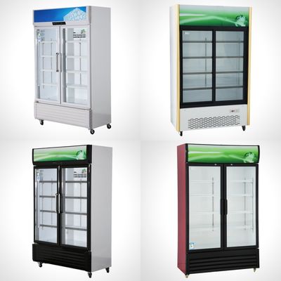 Dimensions mm refroidisseur d'affichage réfrigéré personnalisé pour armoire à boissons du supermarché