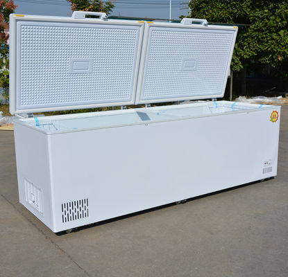 398L~1298L congélateur horizontal réfrigérateur Nice 2 portes congélateur de glace blanc