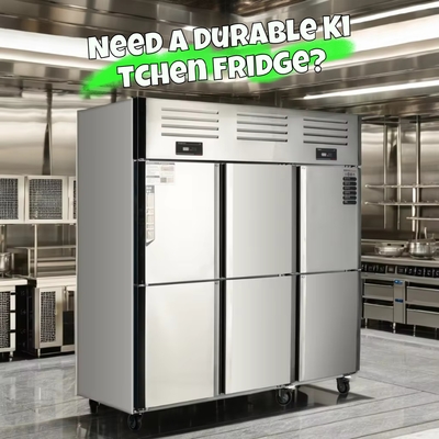 Équipement de réfrigération en acier inoxydable pour cuisine 2/3/4/6 Réfrigérateur/congélateur à porte