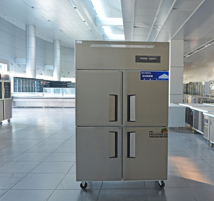 Équipement de réfrigération en acier inoxydable pour cuisine 2/3/4/6 Réfrigérateur/congélateur à porte