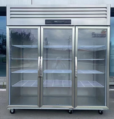 Équipement de réfrigération en acier inoxydable pour cuisine 2/3/4/6 Réfrigérateur/congélateur à porte