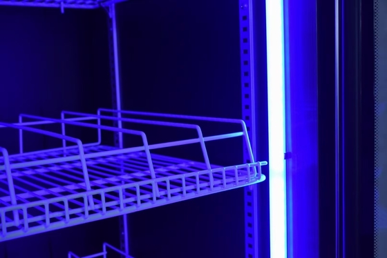 Poids KG 95-160kg Refroidisseur de vitrine en verre à double porte et système de refroidissement à air