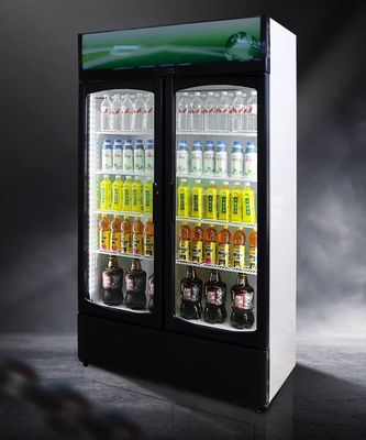 220V-240V/50HZ 60HZ 110V/60HZ refroidisseur d'écran 2 portes magasin de boissons réfrigérateur réfrigérateur