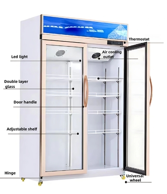 110V/60HZ Voltage boîtier d'affichage pour boissons réfrigérées commerciales avec réfrigérant R290a