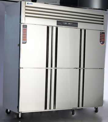 Congélateur vertical commercial pour le refroidissement de cuisine en acier inoxydable de grande capacité