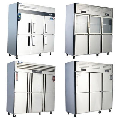Congélateur vertical commercial pour le refroidissement de cuisine en acier inoxydable de grande capacité