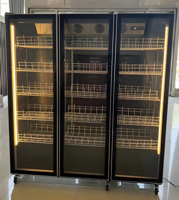 Réfrigérateur d'affichage de vin à capacité unique ou personnalisé avec éclairage LED