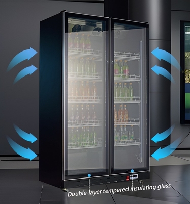 Réfrigérateur d'affichage de vin à capacité unique ou personnalisé avec éclairage LED