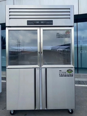 Réfrigérateur vertical réfrigérateur congélateur Dimensions personnalisées et réfrigérant R600a/R290a