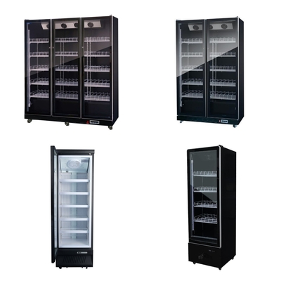 Réfrigérateur à trois portes de luxe vitrée vitrine pour bar 0-8°C