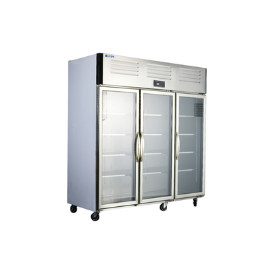 Réfrigérateur commercial en acier inoxydable à 3 portes pour le stockage de cuisine entièrement réfrigéré