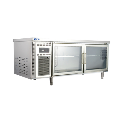 Réfrigérateur de porte en verre en acier inoxydable pour le refroidissement 1200-1800 * 600-800 * 800mm
