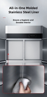 Congélateur vertical pour cuisine commerciale en acier inoxydable d'une épaisseur de couche de mousse de 5 cm
