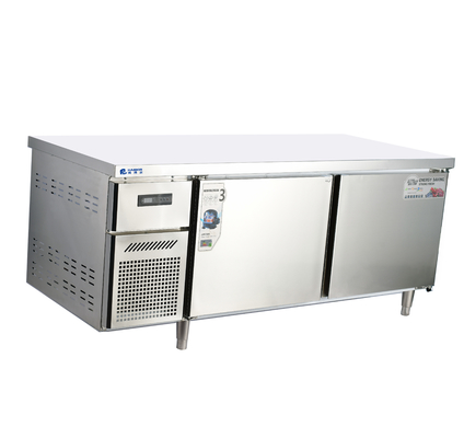 Réfrigérateur à deux portes en acier inoxydable 110V/60HZ pour réfrigération de cuisine commerciale