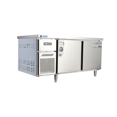 Réfrigérateur à deux portes en acier inoxydable 110V/60HZ pour réfrigération de cuisine commerciale