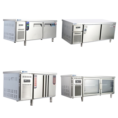 Réfrigérateur à deux portes en acier inoxydable 110V/60HZ pour réfrigération de cuisine commerciale